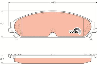 Brake Pad Set, disc brake TRW GDB4134