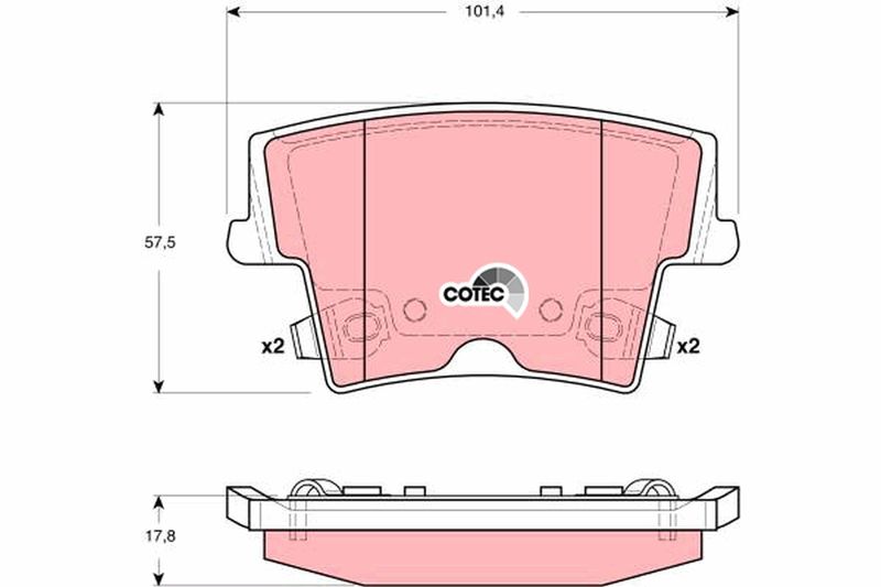 TRW GDB4135 Brake Pad Set, disc brake