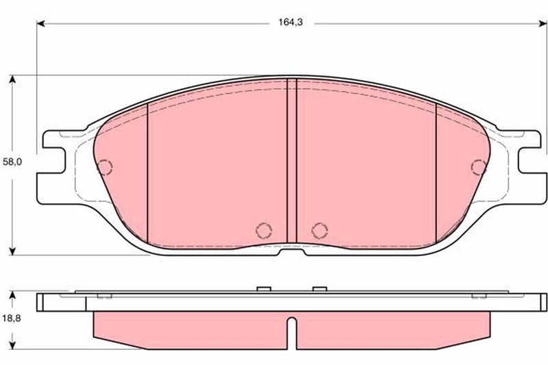 TRW GDB4138 Brake Pad Set, disc brake