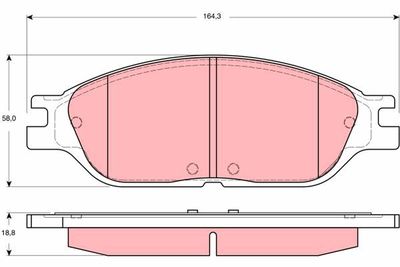Brake Pad Set, disc brake TRW GDB4138