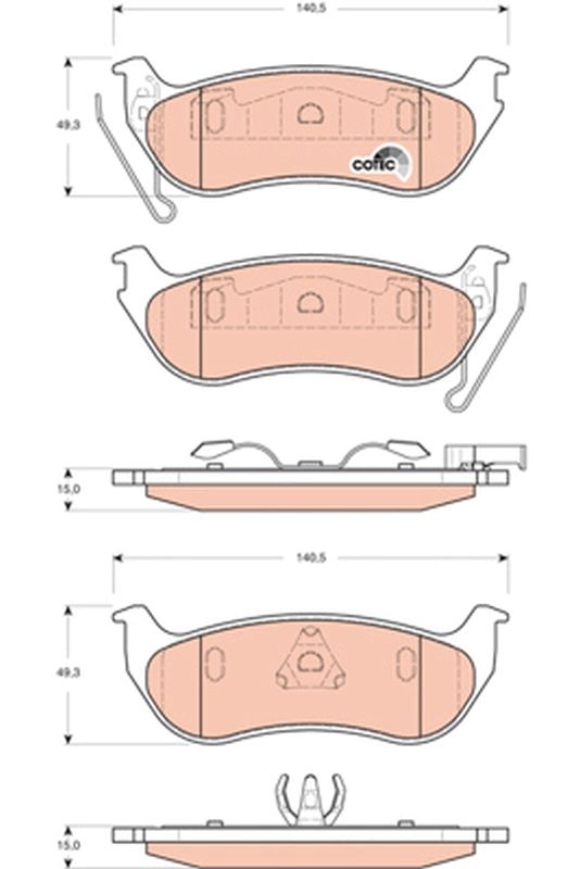 TRW GDB4139 Brake Pad Set, disc brake