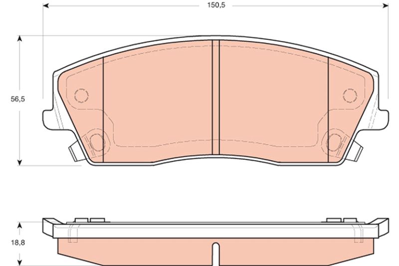 TRW GDB4140 Brake Pad Set, disc brake