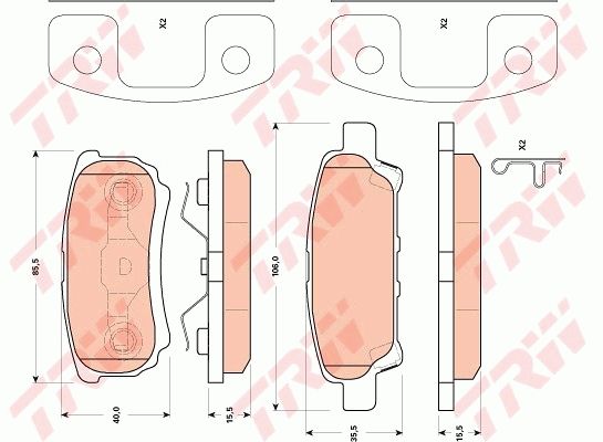 TRW GDB4143 Brake Pad Set, disc brake