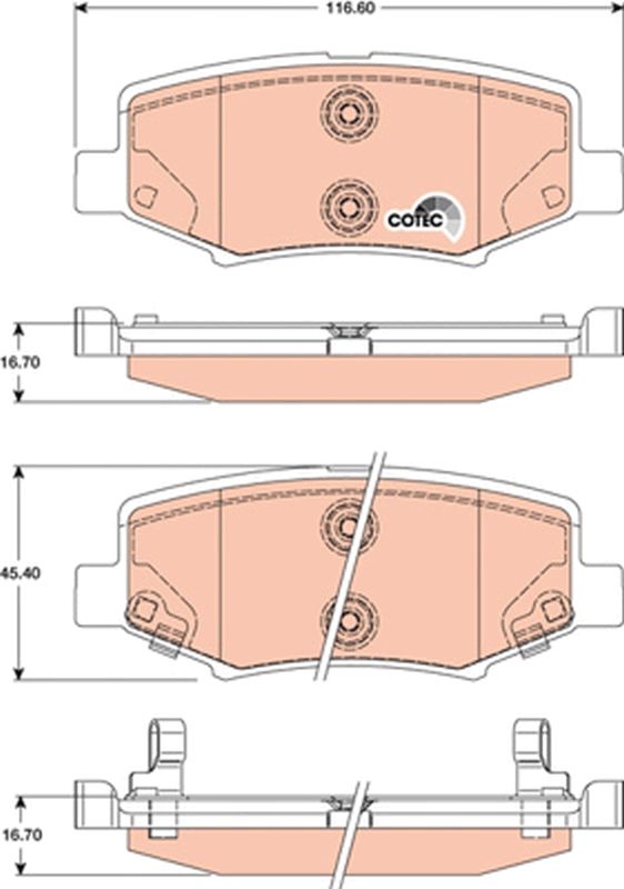 TRW GDB4145 Brake Pad Set, disc brake