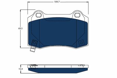 Brake Pad Set, disc brake TRW GDB4171BTE