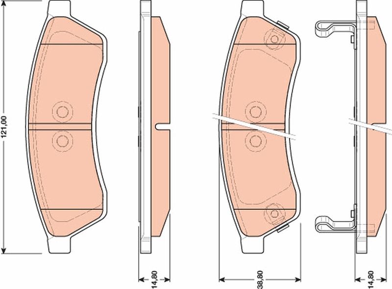 TRW GDB4172 Brake Pad Set, disc brake