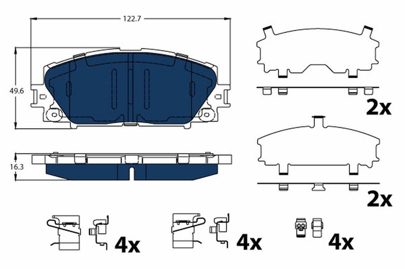 TRW GDB4173BTE Brake Pad Set, disc brake