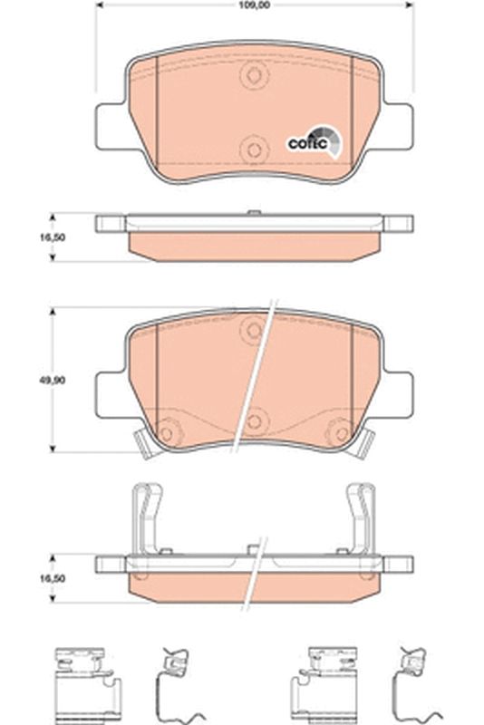 TRW GDB4175 Brake Pad Set, disc brake