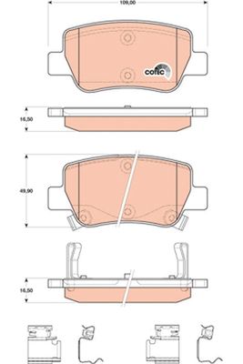 Brake Pad Set, disc brake TRW GDB4175