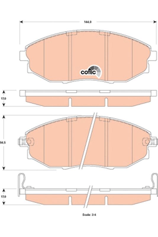TRW GDB4179 Brake Pad Set, disc brake