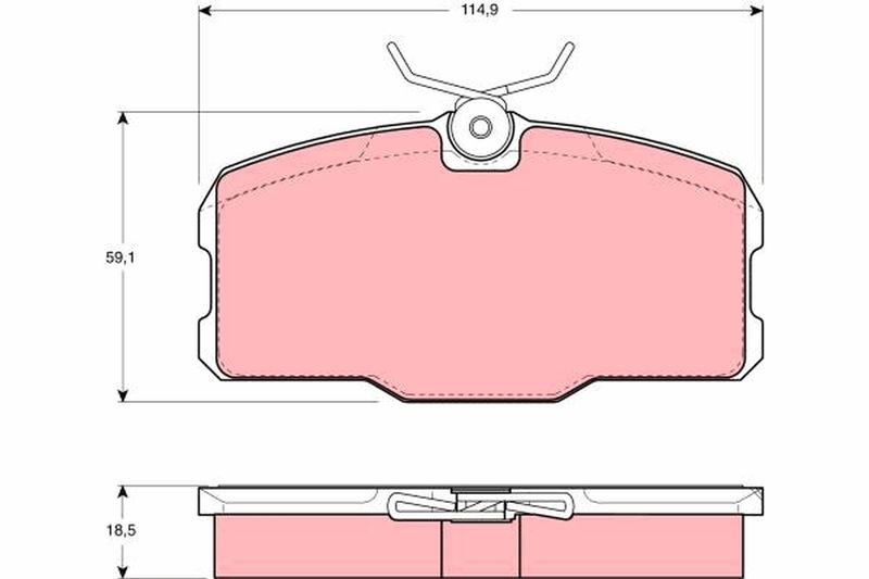 TRW GDB418 Brake Pad Set, disc brake