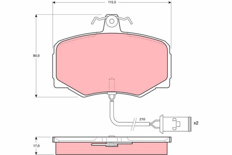 TRW GDB421 Brake Pad Set, disc brake