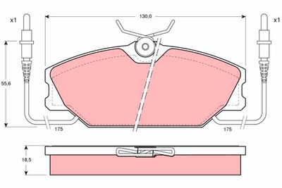 Brake Pad Set, disc brake TRW GDB425