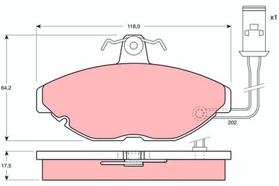 Brake Pad Set, disc brake TRW GDB428