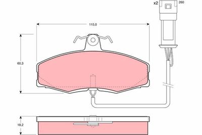 Brake Pad Set, disc brake TRW GDB440