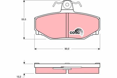 Brake Pad Set, disc brake TRW GDB442
