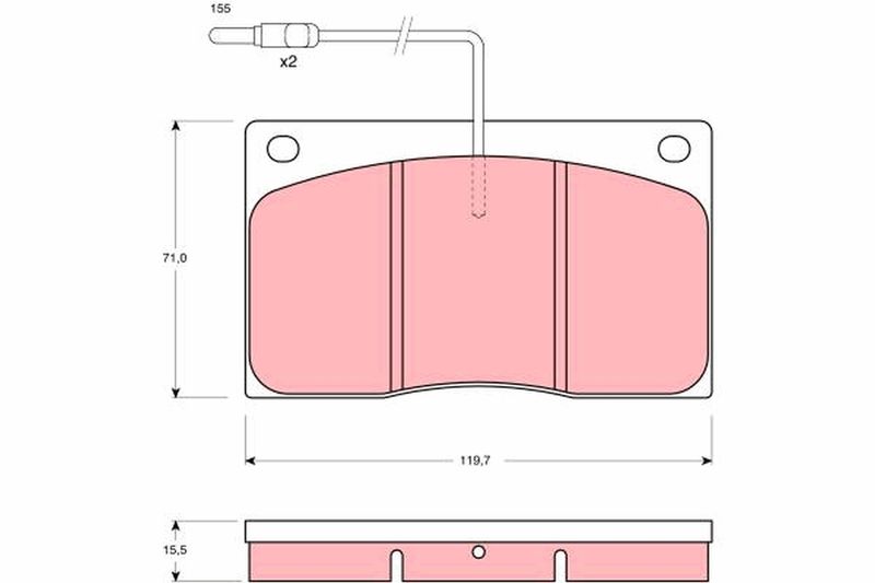 TRW GDB443 Brake Pad Set, disc brake