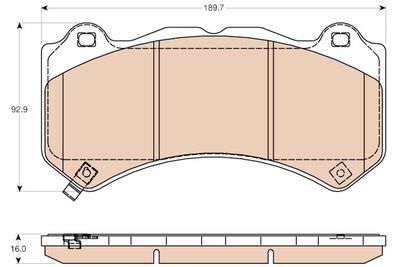 Brake Pad Set, disc brake TRW GDB4450