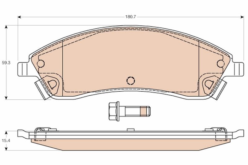 TRW GDB4451 Brake Pad Set, disc brake