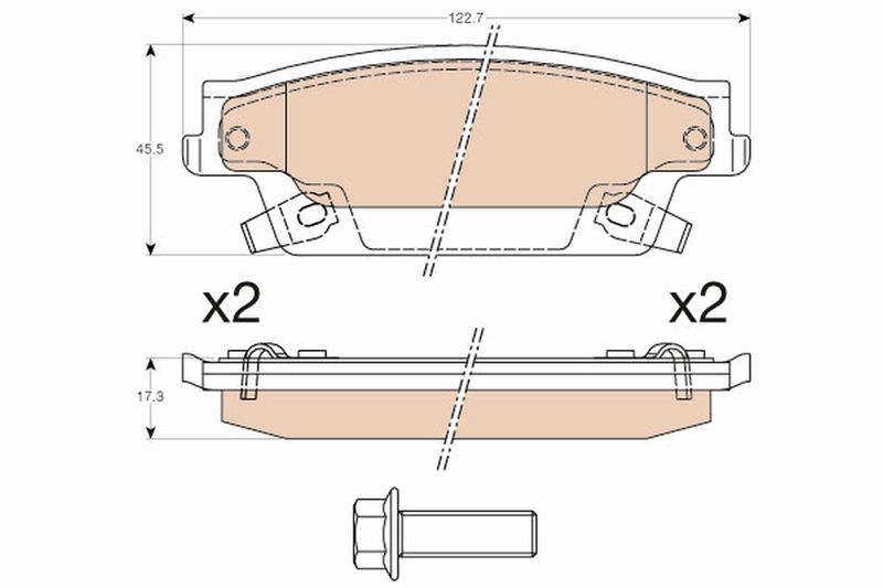 TRW GDB4452 Brake Pad Set, disc brake