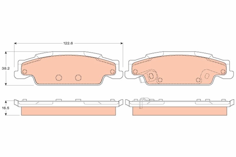 TRW GDB4453 Brake Pad Set, disc brake