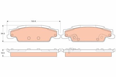 Brake Pad Set, disc brake TRW GDB4453