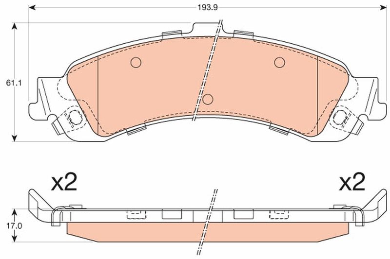 TRW GDB4454 Brake Pad Set, disc brake