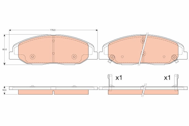 TRW GDB4457 Brake Pad Set, disc brake