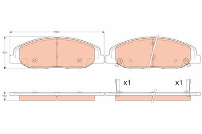 Brake Pad Set, disc brake TRW GDB4457