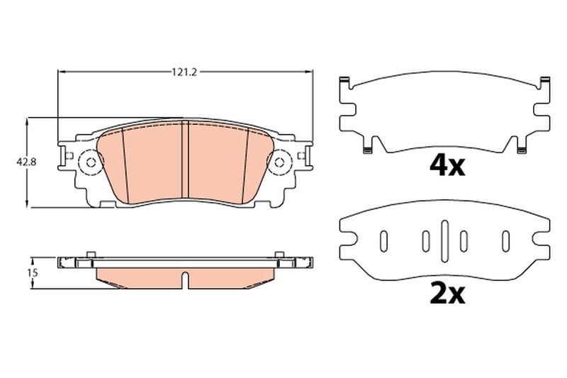 TRW GDB4459 Brake Pad Set, disc brake