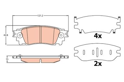 Brake Pad Set, disc brake TRW GDB4459