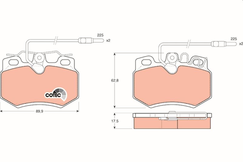 TRW GDB446 Brake Pad Set, disc brake