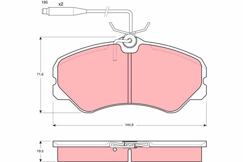 TRW GDB447 Brake Pad Set, disc brake