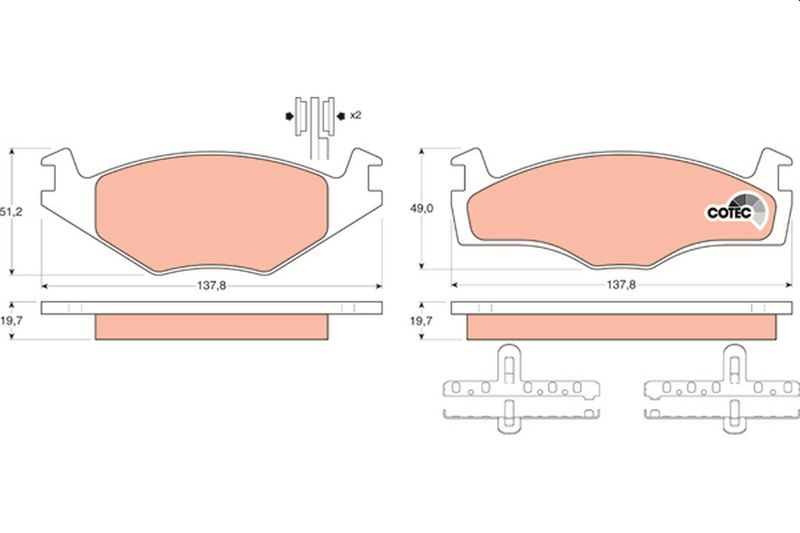 TRW GDB454 Brake Pad Set, disc brake