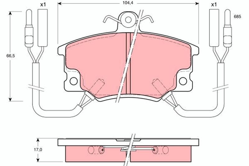 TRW GDB457 Brake Pad Set, disc brake