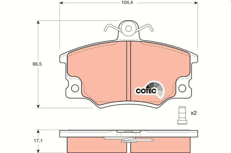 TRW GDB458 Brake Pad Set, disc brake