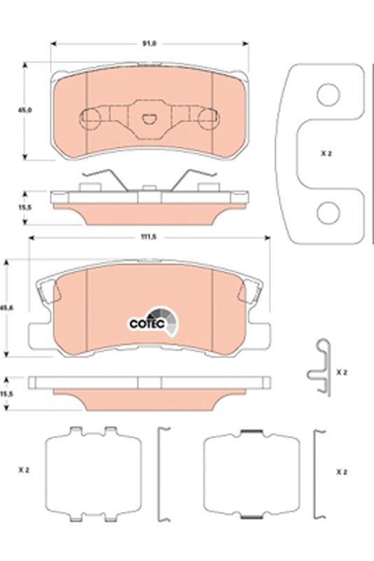 TRW GDB4600 Brake Pad Set, disc brake