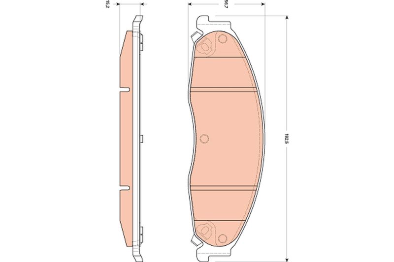 TRW GDB4601 Brake Pad Set, disc brake