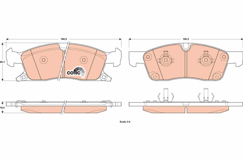 TRW GDB4603 Brake Pad Set, disc brake