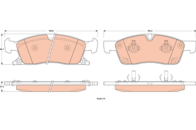TRW GDB4604 Brake Pad Set, disc brake