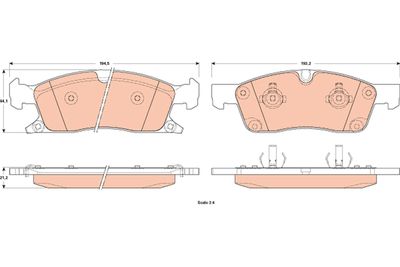 Brake Pad Set, disc brake TRW GDB4604