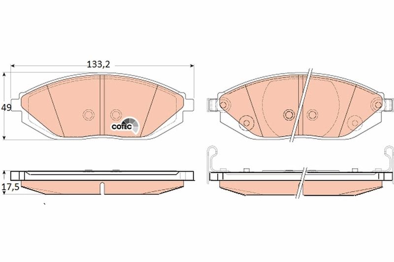 TRW GDB4606 Brake Pad Set, disc brake