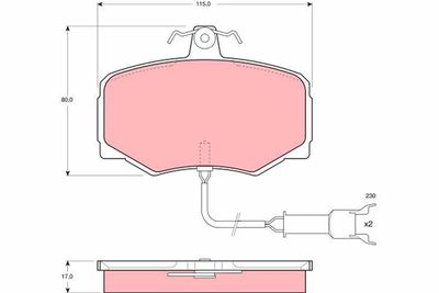 Brake Pad Set, disc brake TRW GDB461