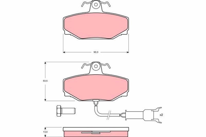TRW GDB462 Brake Pad Set, disc brake