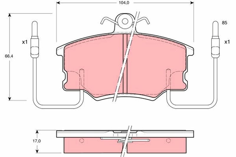 TRW GDB464 Brake Pad Set, disc brake