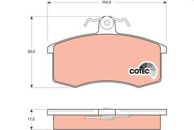 Brake Pad Set, disc brake TRW GDB469