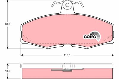 Brake Pad Set, disc brake TRW GDB473