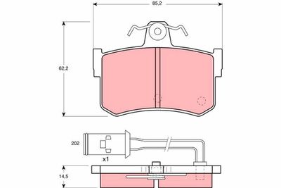 Brake Pad Set, disc brake TRW GDB486