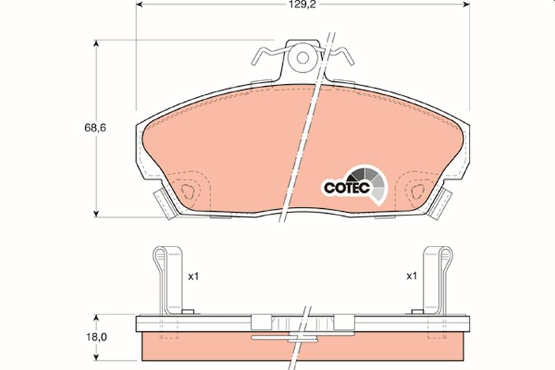 TRW GDB496 Brake Pad Set, disc brake