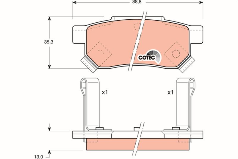 TRW GDB499 Brake Pad Set, disc brake